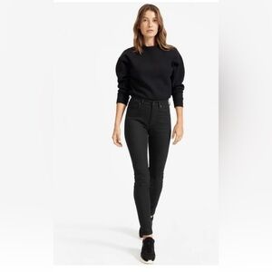 Everlane Womens The Skinny Jean Black   RN 139393